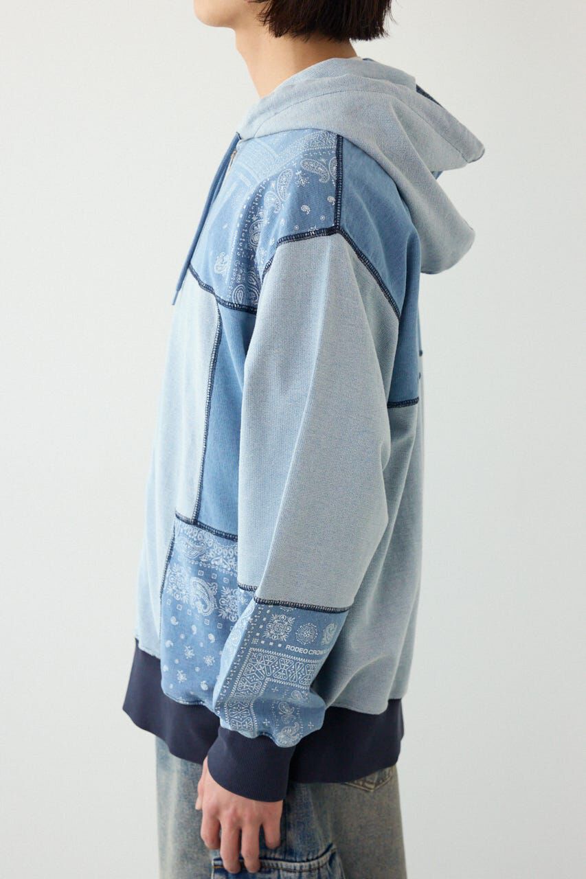 RODEO CROWNS「パッチワークZIPパーカー」|パーカー|