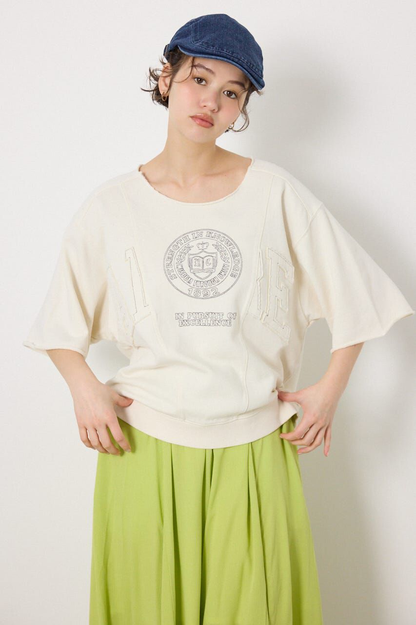 RODEO CROWNS「切替カレッジ半袖スウェット」|Tシャツ・カットソー|