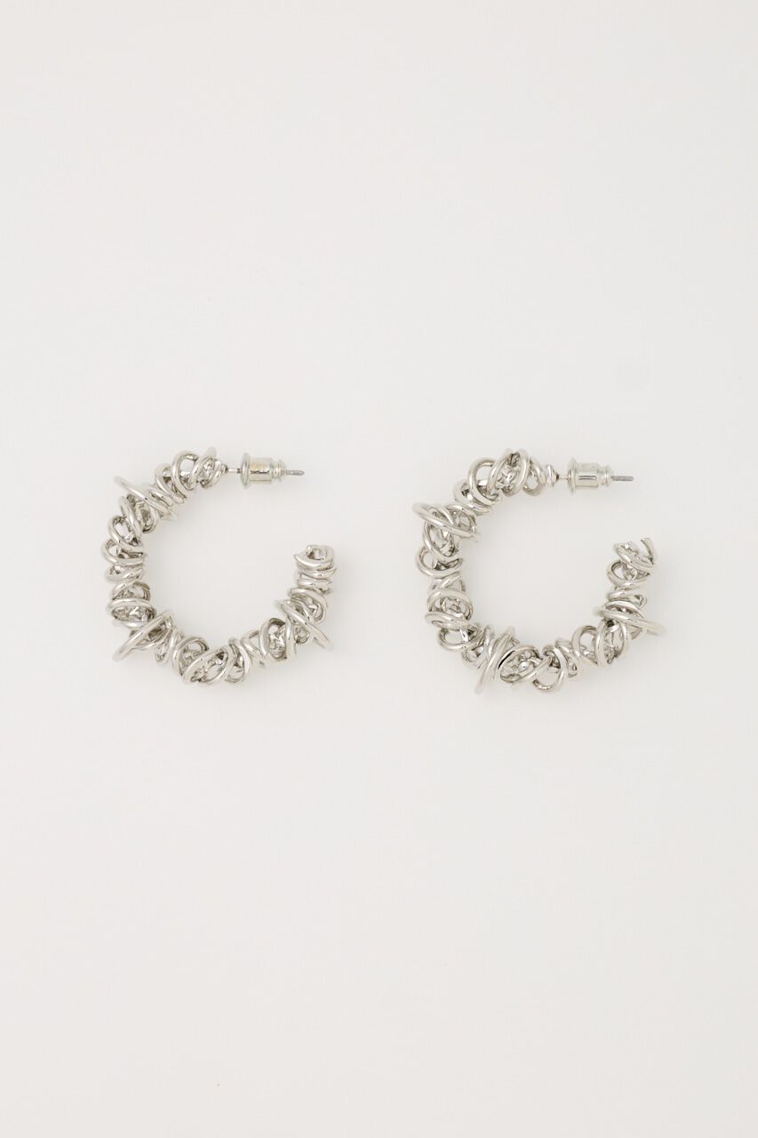 SLY「WINDING METAL HOOP ピアス」|ピアス|SLV