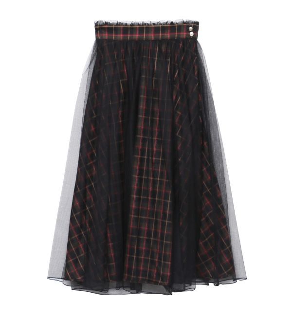 CALNAMUR「TULLE REVERSIBLE PLAID SK/チュールリバーシブルプレイドスカート」|スカート|
