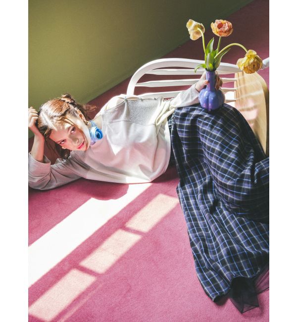 CALNAMUR「TULLE REVERSIBLE PLAID SK/チュールリバーシブルプレイドスカート」|スカート|