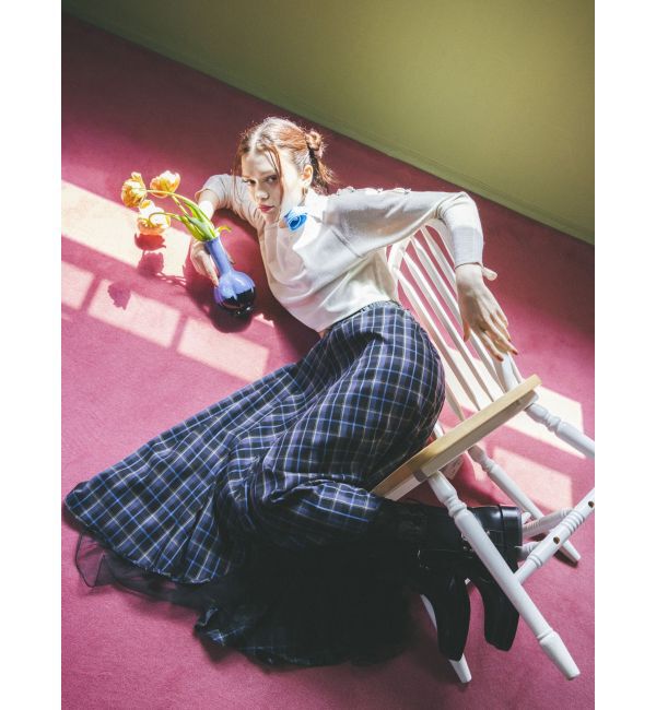 CALNAMUR「TULLE REVERSIBLE PLAID SK/チュールリバーシブルプレイドスカート」|スカート|