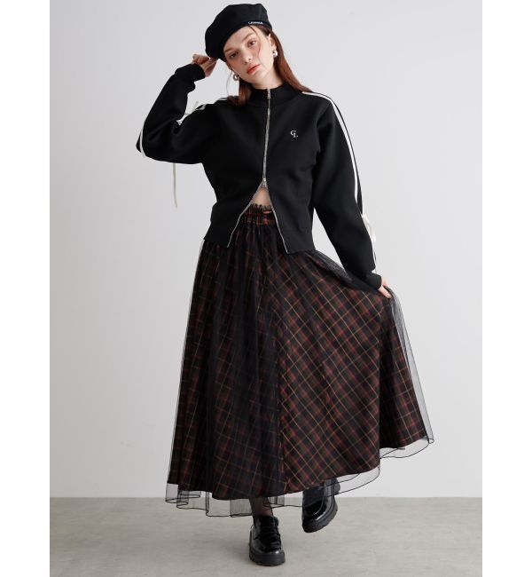 CALNAMUR「TULLE REVERSIBLE PLAID SK/チュールリバーシブルプレイドスカート」|スカート|