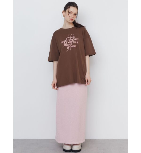 CALNAMUR「GLITTER SHAGGY KNIT SK/グリッターシャギーニットスカート」|スカート|