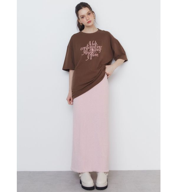 CALNAMUR「GLITTER SHAGGY KNIT SK/グリッターシャギーニットスカート」|スカート|