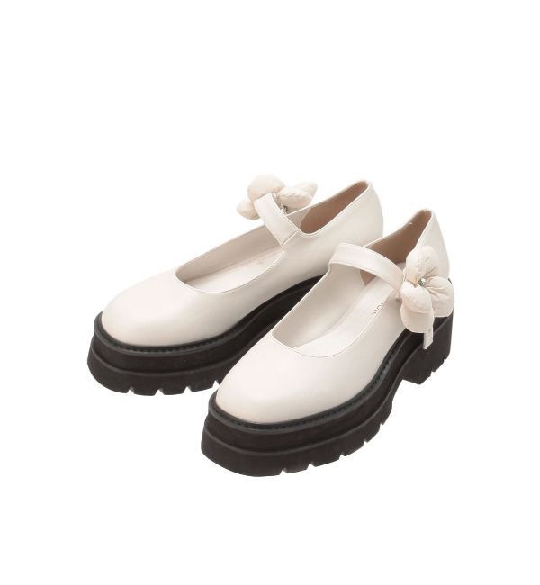 CALNAMUR「2WAY FLOWER CLIP PLATFORM LOAFERS/2WAYフラワークリッププラットフォームローファー」|その他|