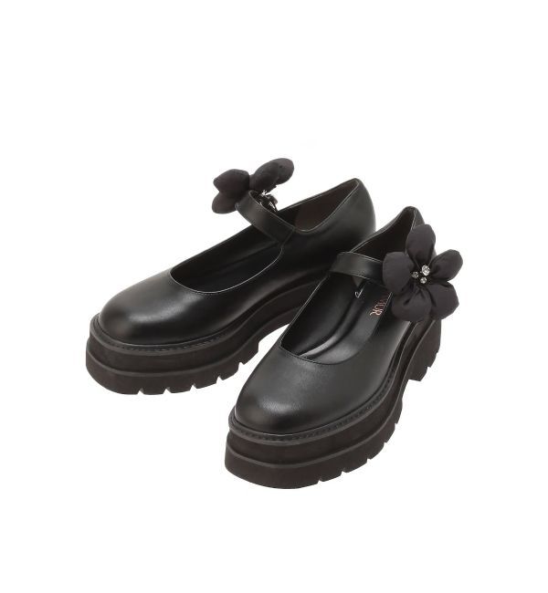 CALNAMUR「2WAY FLOWER CLIP PLATFORM LOAFERS/2WAYフラワークリッププラットフォームローファー」|その他|