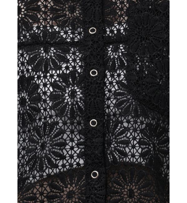 CALNAMUR「FLOWER LACE HALF SLEEVE SHIRTS/フラワーレースハーフスリーブシャツ」|シャツ・ブラウス|