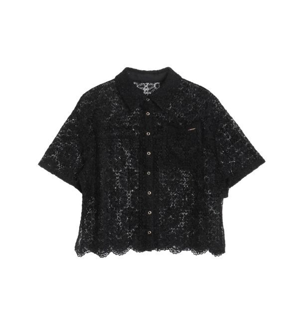 CALNAMUR「FLOWER LACE HALF SLEEVE SHIRTS/フラワーレースハーフスリーブシャツ」|シャツ・ブラウス|