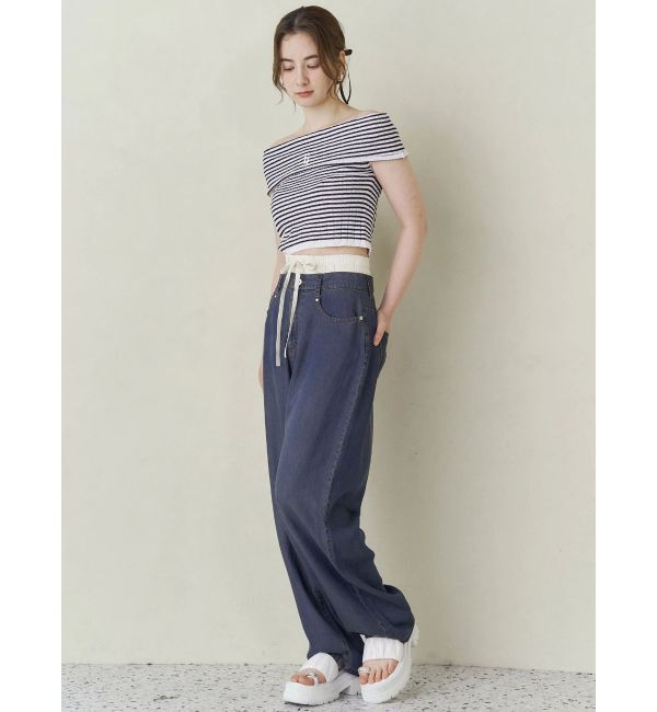 CALNAMUR「LAYERED LOOSE DENIM/レイヤードルーズデニム」|デニム|