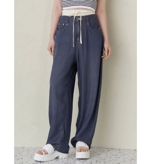 CALNAMUR「LAYERED LOOSE DENIM/レイヤードルーズデニム」|デニム|