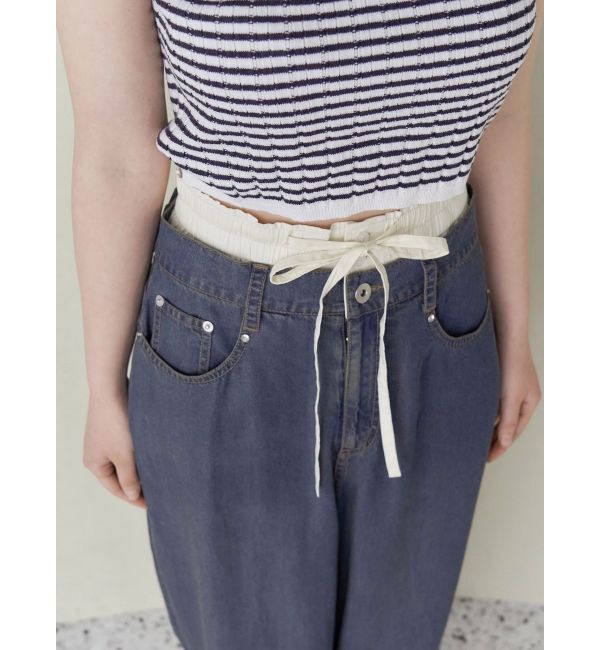 CALNAMUR「LAYERED LOOSE DENIM/レイヤードルーズデニム」|デニム|