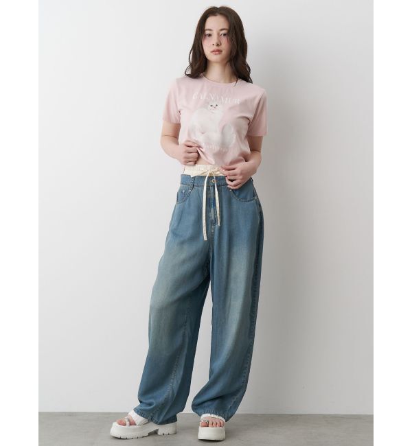 CALNAMUR「LAYERED LOOSE DENIM/レイヤードルーズデニム」|デニム|