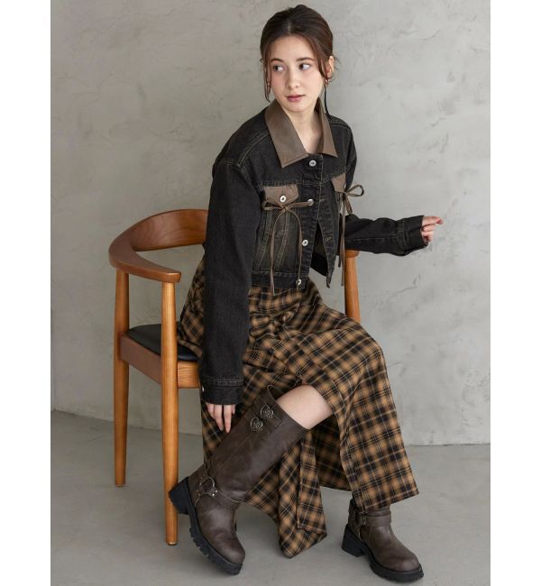 CALNAMUR「２ＷＡＹチェックロングワンピース」|ワンピース|