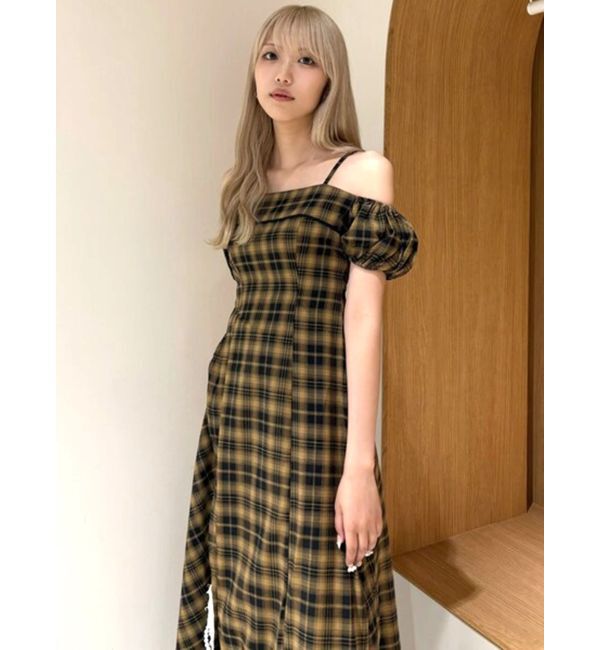 CALNAMUR「２ＷＡＹチェックロングワンピース」|ワンピース|