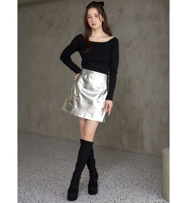 CALNAMUR「トラペゾイドベルトツキミニＳＫ」|スカート|