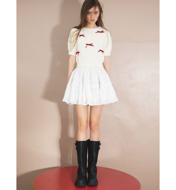 CALNAMUR「コットンギャザーボリュームスカート」|スカート|