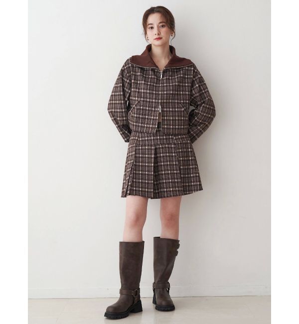 CALNAMUR「チェックニットソーミニスカート」|スカート|