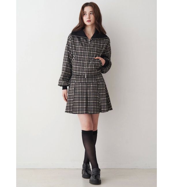 CALNAMUR「チェックニットソーミニスカート」|スカート|