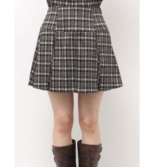 CALNAMUR「チェックニットソーミニスカート」|スカート|