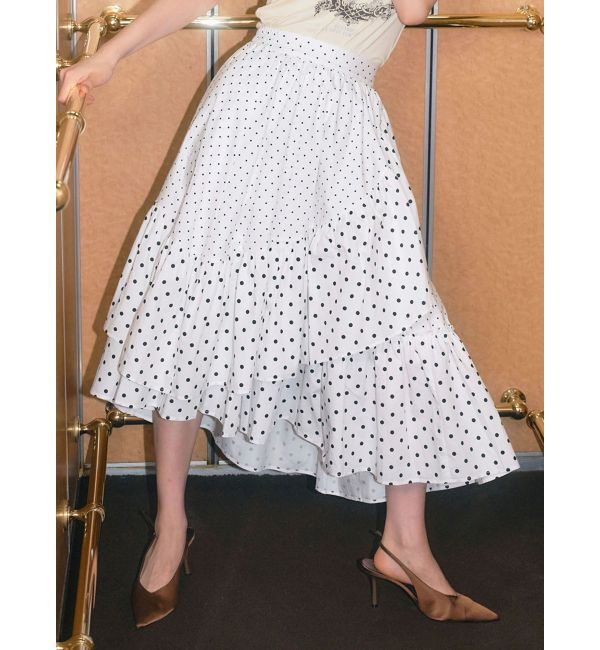 CALNAMUR「アシメフリルスカート」|スカート|