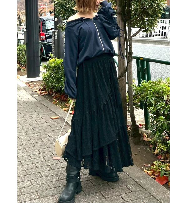 CALNAMUR「アシメフリルスカート」|スカート|