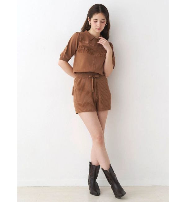 CALNAMUR「ウエスタンディティールニットトップス」|ニット・セーター|