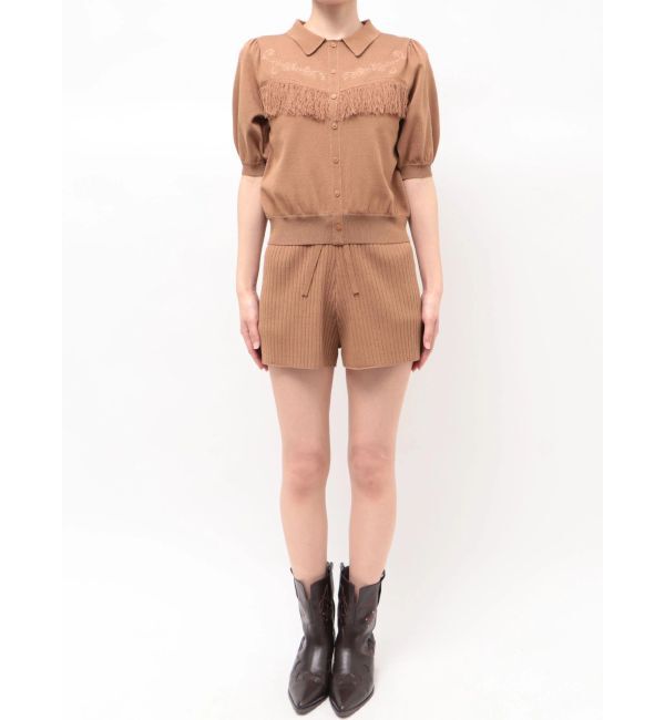 CALNAMUR「ウエスタンディティールニットトップス」|ニット・セーター|