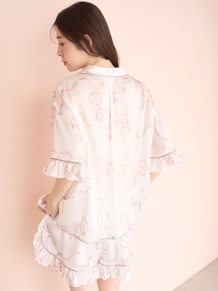 SNIDEL HOME「【Luxshine】【接触冷感】フリルリボンショートパンツ」|ルームウェア|