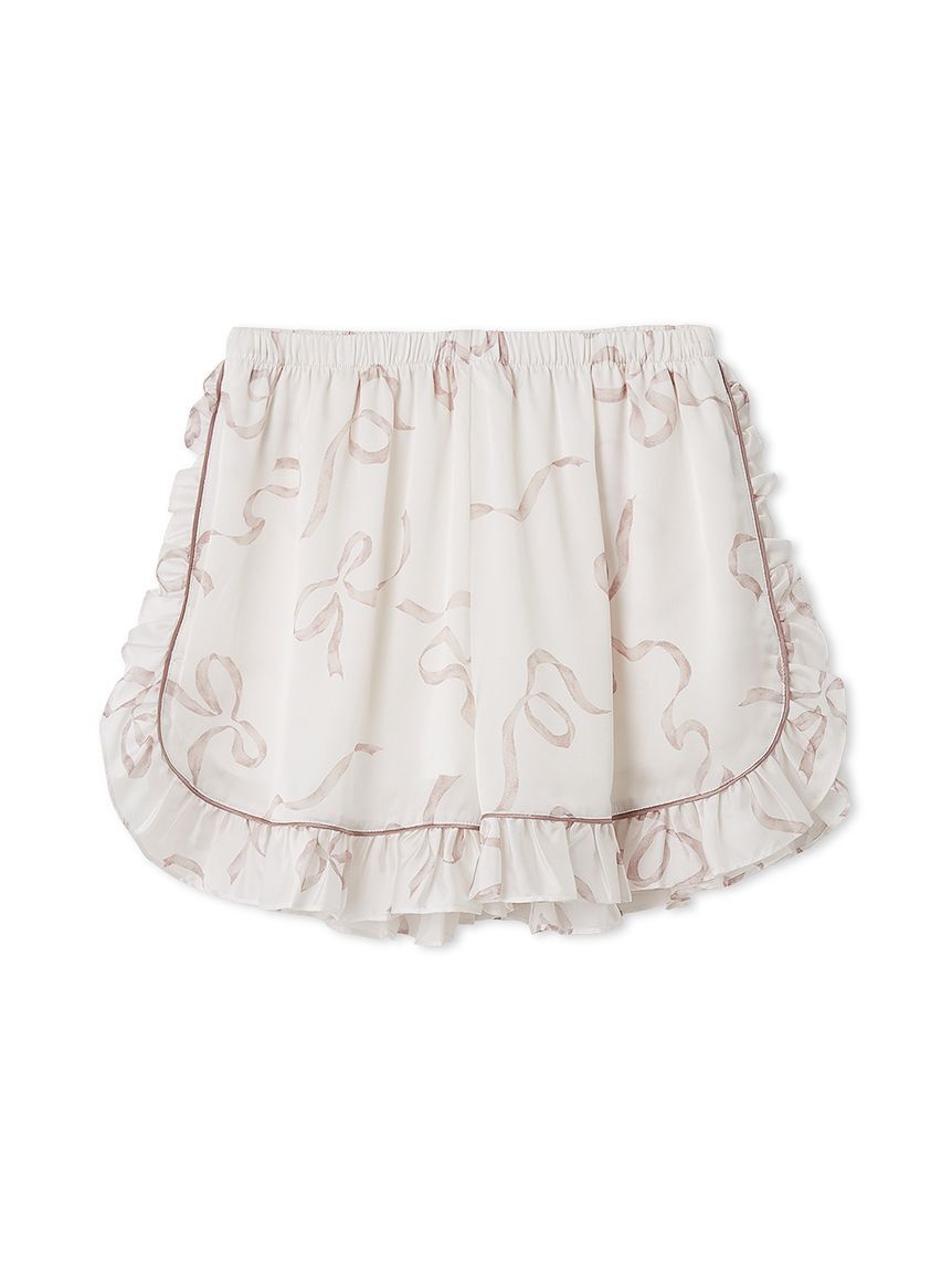 SNIDEL HOME「【Luxshine】【接触冷感】フリルリボンショートパンツ」|ルームウェア|