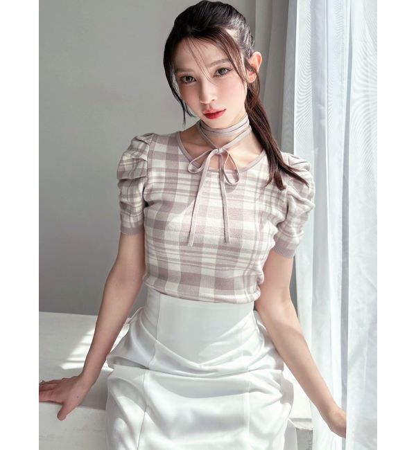 RESEXXY「チョーカーデザインニットトップス」|ニット・セーター|