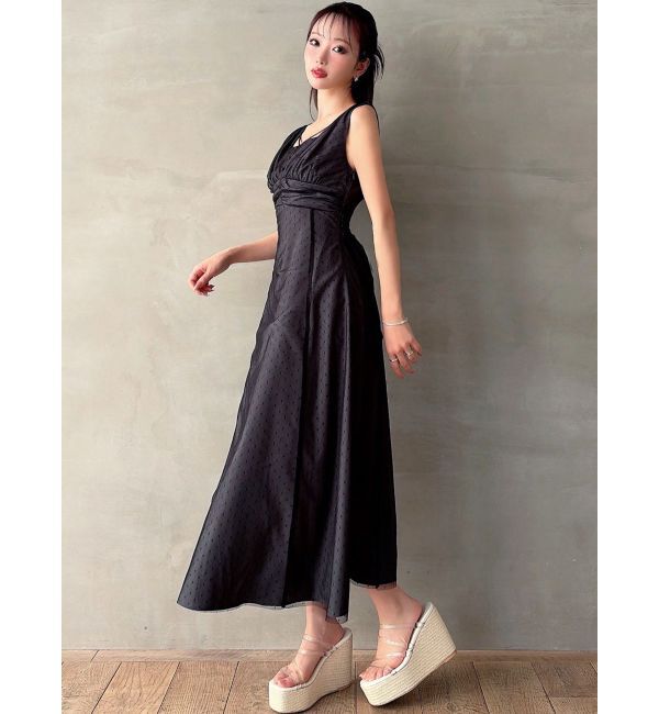 RESEXXY「ドットチュールレイヤードワンピース」|ワンピース|