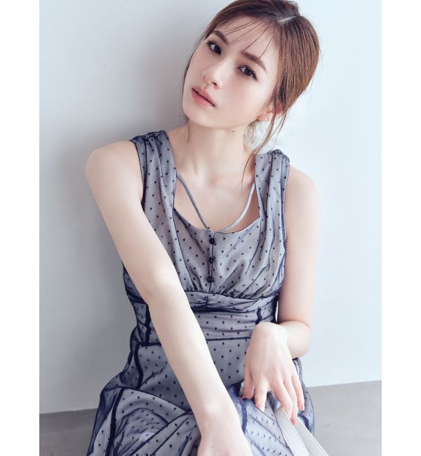 RESEXXY「ドットチュールレイヤードワンピース」|ワンピース|