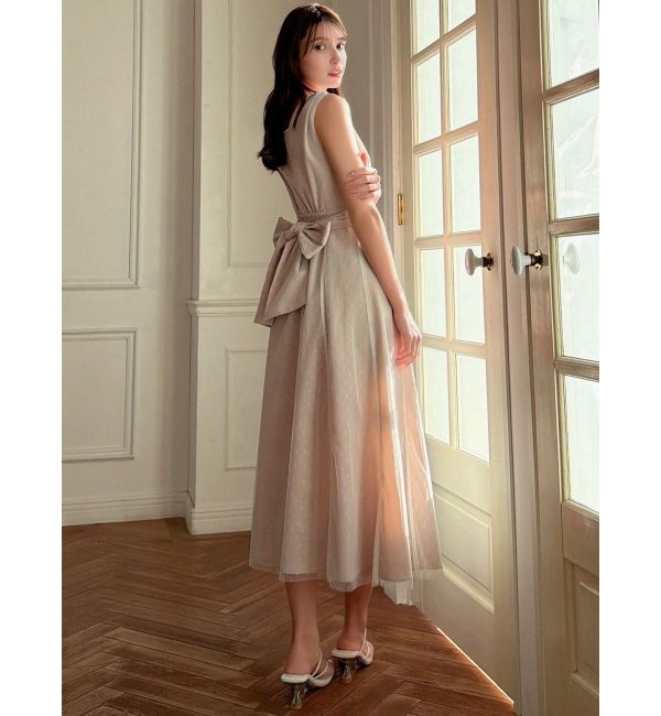 RESEXXY「ドットチュールレイヤードワンピース」|ワンピース|