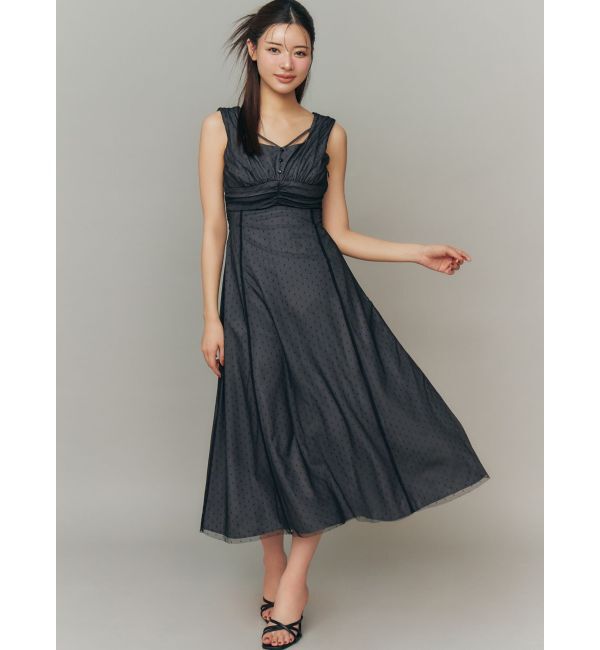 RESEXXY「ドットチュールレイヤードワンピース」|ワンピース|