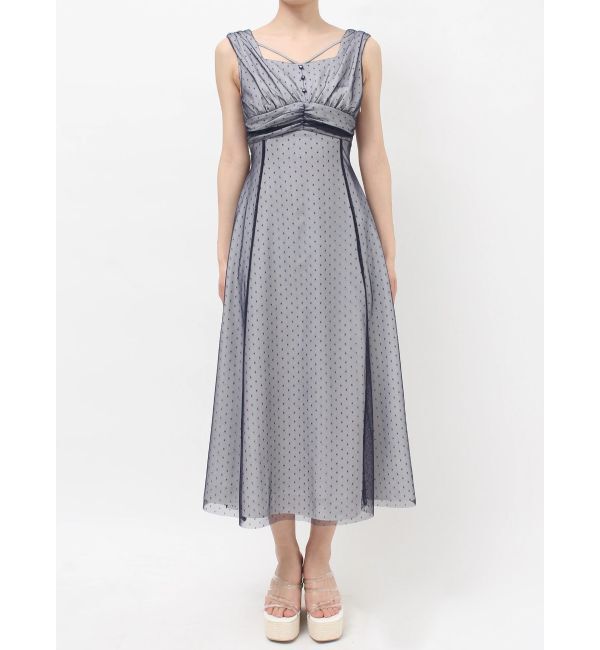 RESEXXY「ドットチュールレイヤードワンピース」|ワンピース|