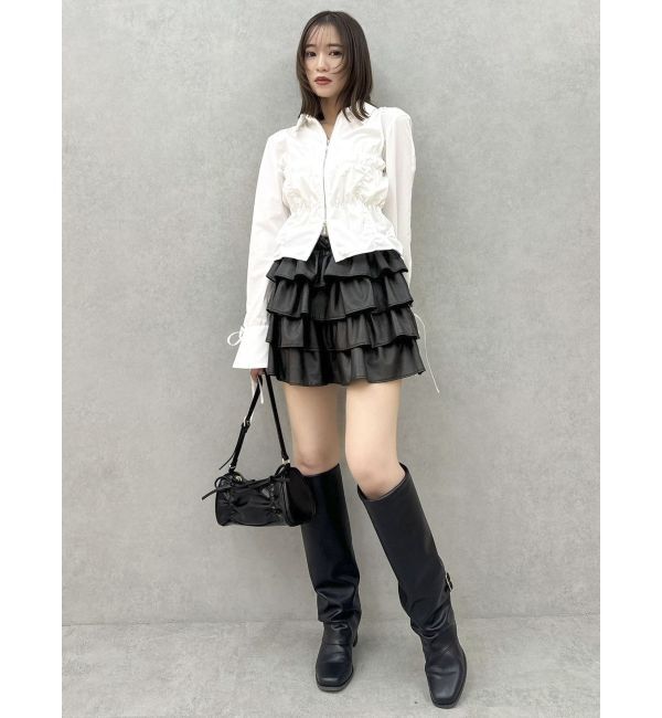 dazzlin「ダブルファスナーギャザーシャツ」|シャツ・ブラウス|