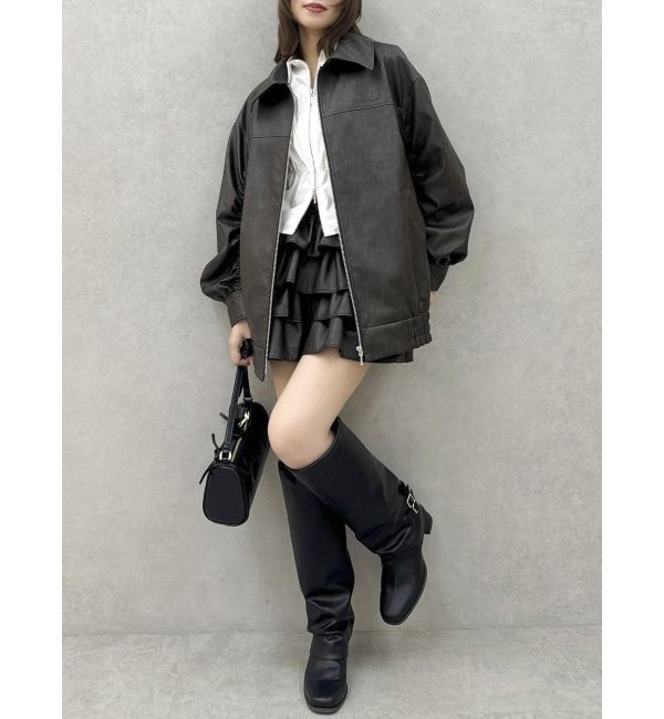 dazzlin「ダブルファスナーギャザーシャツ」|シャツ・ブラウス|