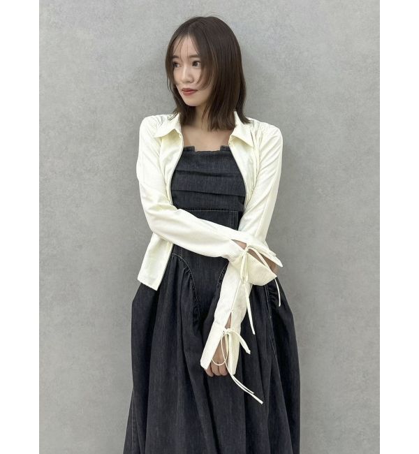dazzlin「ダブルファスナーギャザーシャツ」|シャツ・ブラウス|