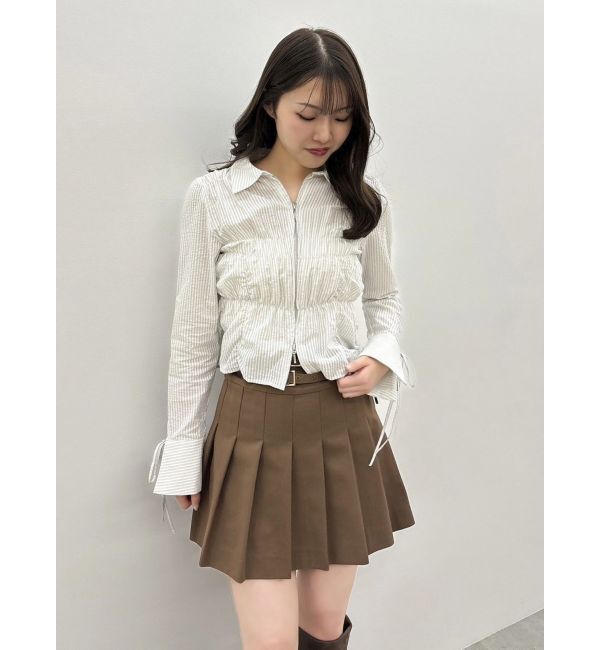 dazzlin「ダブルファスナーギャザーシャツ」|シャツ・ブラウス|