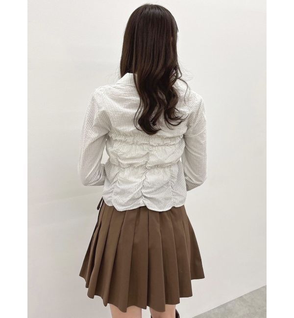 dazzlin「ダブルファスナーギャザーシャツ」|シャツ・ブラウス|