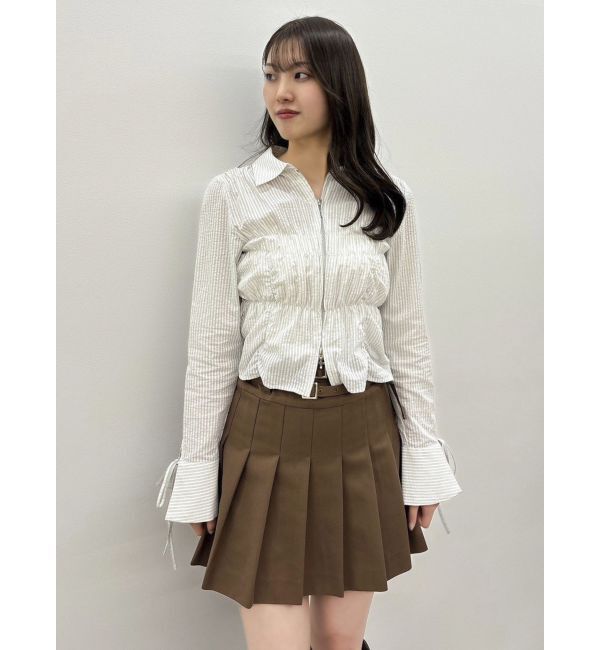 dazzlin「ダブルファスナーギャザーシャツ」|シャツ・ブラウス|