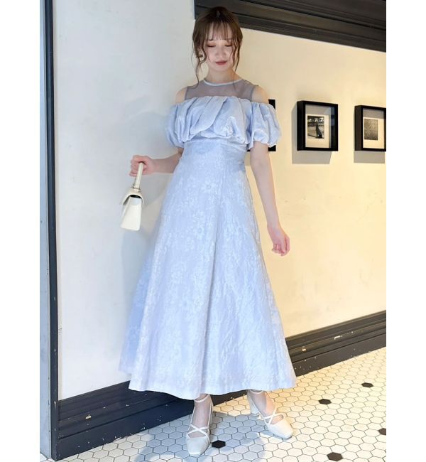 dazzlin「【藤井サチコラボ】ジャカードバルーンスリーブドレス」|ドレス|