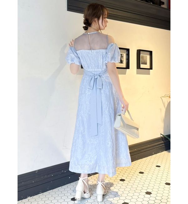 dazzlin「【藤井サチコラボ】ジャカードバルーンスリーブドレス」|ドレス|