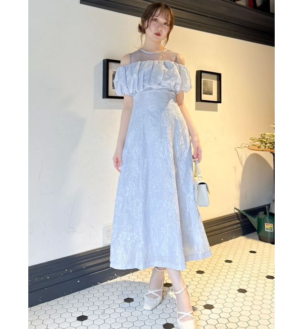 dazzlin「【藤井サチコラボ】ジャカードバルーンスリーブドレス」|ドレス|