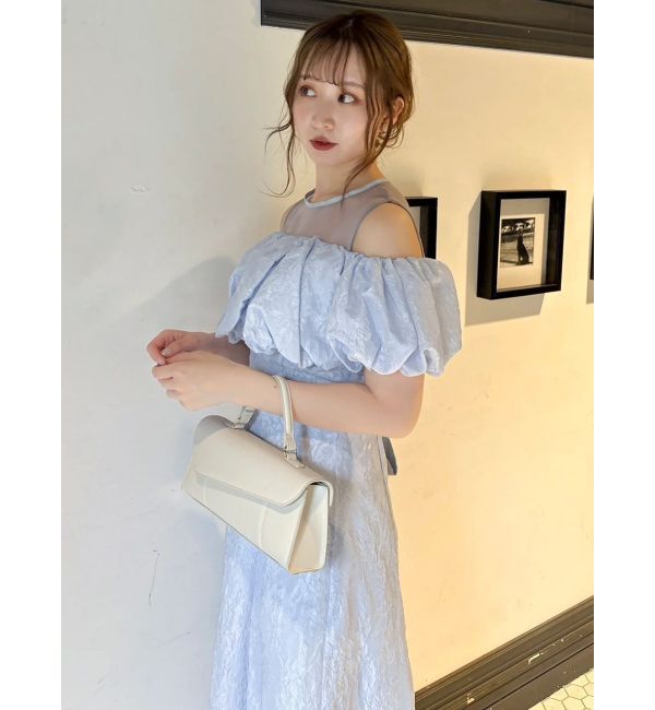 dazzlin「【藤井サチコラボ】ジャカードバルーンスリーブドレス」|ドレス|