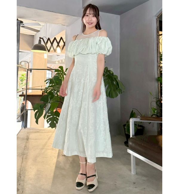 dazzlin「【藤井サチコラボ】ジャカードバルーンスリーブドレス」|ドレス|