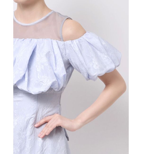 dazzlin「【藤井サチコラボ】ジャカードバルーンスリーブドレス」|ドレス|