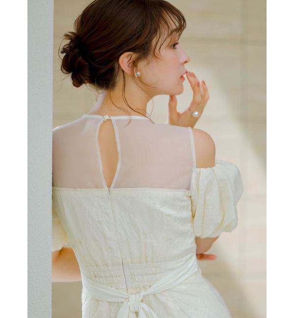 dazzlin「【藤井サチコラボ】ジャカードバルーンスリーブドレス」|ドレス|