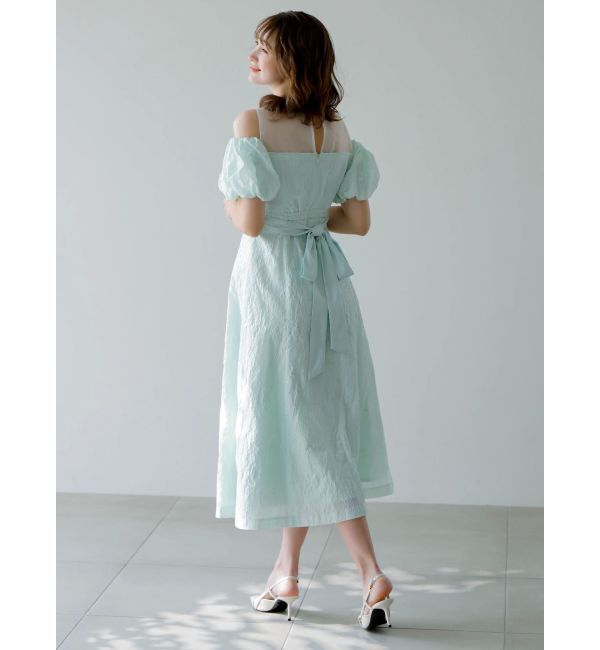 dazzlin「【藤井サチコラボ】ジャカードバルーンスリーブドレス」|ドレス|